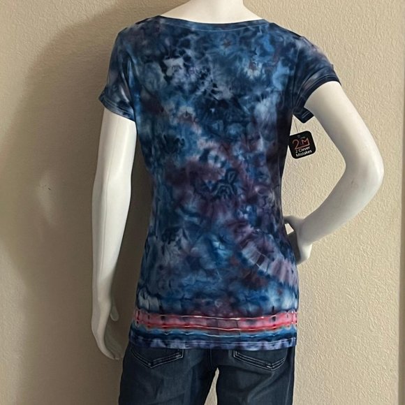 Hand dyed heart women's t-shirt - Picture 2 of 2